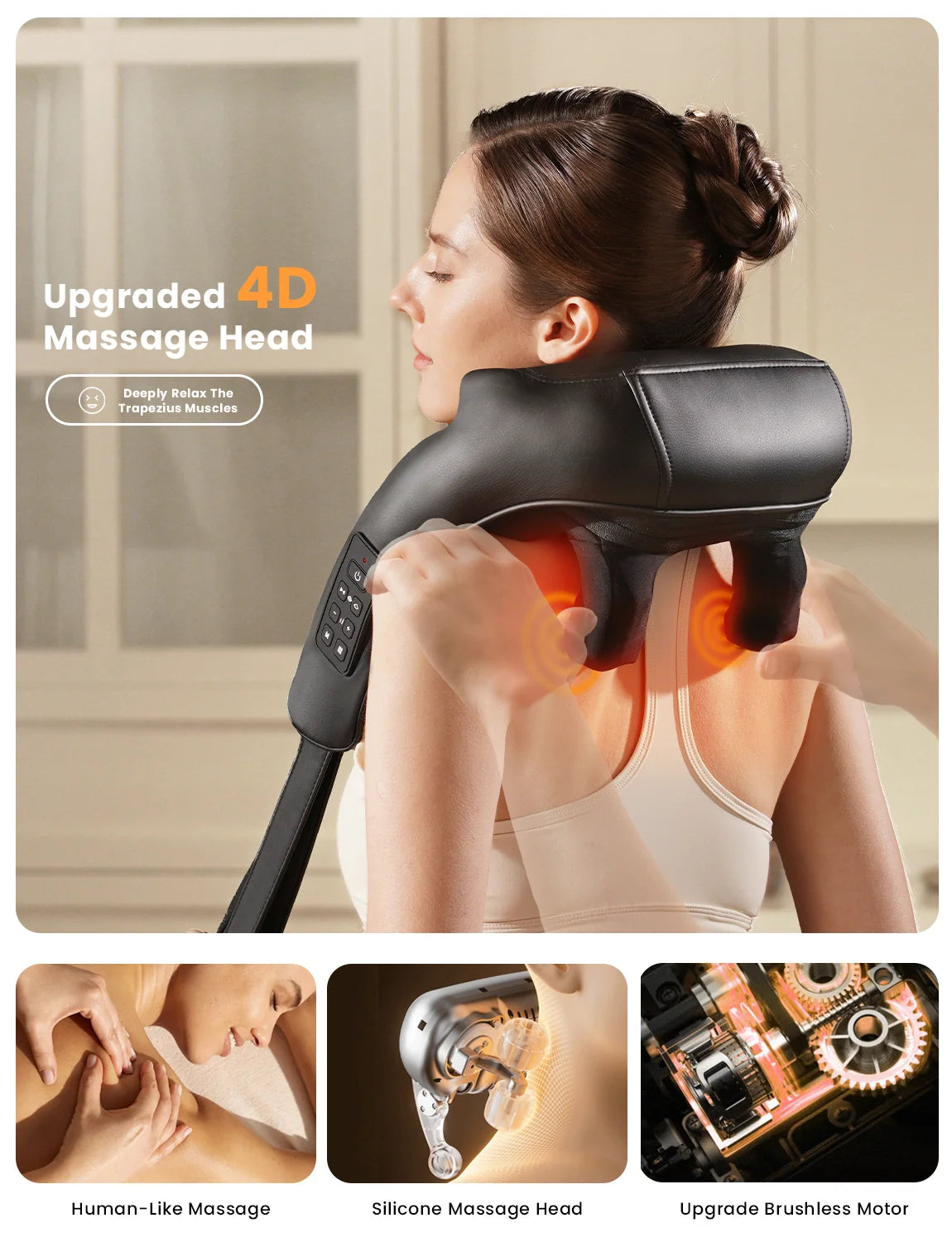 Feature detail of the neck and shoulder massager