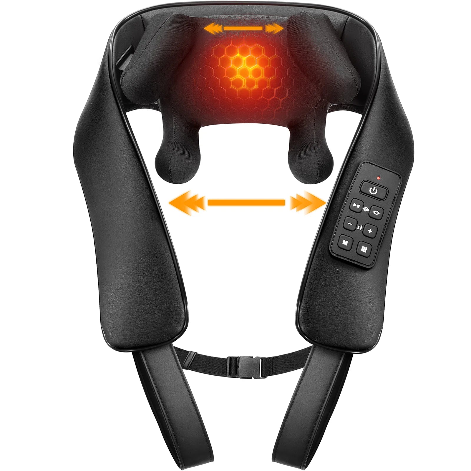Luran adjustable-width shiatsu neck and shoulder massager, full product view